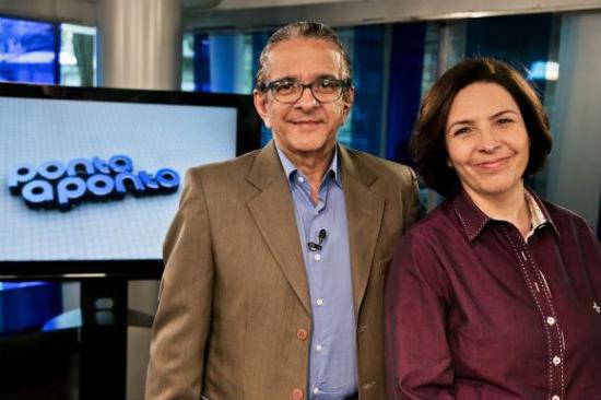 Antonio Lavareda e Mônica Bergamo