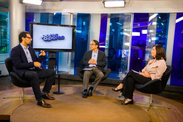 Antonio Lavareda e Mônica Bergamo entrevistam Salem Nasser / Reprodução: Blogs NE 10